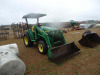 John Deere 4400 Tractor, s/n LV4400H241499: HST, JD 420 Loader w/ Bkt., Rollbar Canopy, ID 43257 - 2
