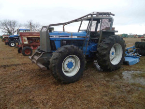 Ford 7610S Tractor, s/n ZX250228: 1994 yr, Duals, Brown Tree Cutter, ID 30010