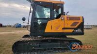 2022 Hyundai HX140AL Excavator, s/n HHKHE433CE0000121: C/A, 4th Gen 3.8 Cummins Eng., Powerlatch Twin Lock Quick Release Arm, 7" Control Screen, Backup Camera, Sunroof, 2-year/2000-hour Warranty, Meter Shows 11 hrs