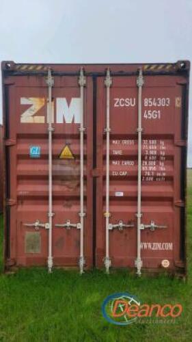 40' Shipping Container, s/n ZGSU8543030: 9'6" Hi Cube