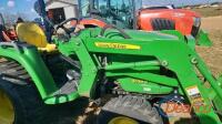 2017 John Deere 3038E MFWD Tractor, s/n 1LV3038EVHH105601: HST, Loader w/ Bkt., Rollbar, 3PH, PTO, Meter Shows 185 hrs