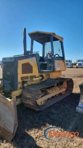 2013 John Deere 450J LGP Dozer, s/n 1T0450JXCDD243144: Canopy, 6-way Blade, Meter Shows 2453 hrs