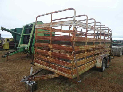 16' Cattle Hauler: Bumper-pull, T/A, ID 43160