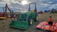 John Deere 3032E MFWD Tractor, s/n 1LV3032ECFH711848: Front Loader w/ Bkt., Meter Shows 320 hrs