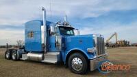 Unused 2023 Peterbilt 389 Truck Tractor, s/n 1XPXDP9XXPD878533: T/A, Stand Up Sleeper, Paccar MX13 510hp Eng., 18-sp., 12K Front, 40K Rears, Platinum Interior, 11R22.5 Tires, FET is Paid, w/ Warranty, Odometer Shows 1804 mi.