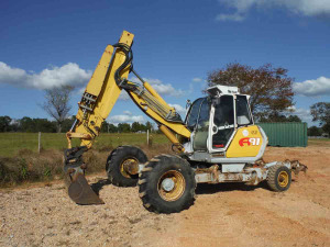 2007 Menzi Muck A91 Walking Excavator, s/n 69301: Rubber-tired, Meter Shows 3825 hrs