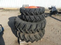 (2) 16.9-30 Tires and (2) 9.5-24 Tires on Kubota Wheels