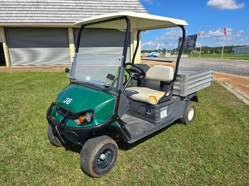 Cushman Hauler 1200 Utility Cart, s/n 3307002 (No Title - $50 Trauma Care Fee Applies): Gas Eng., Manual Dump Bed, Windshield, Canopy