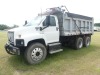 2005 Chevy C8500 Tandem-axle Dump Truck, s/n 1GBT8C4375F528879: Duramax Eng., Alluson Auto, Air Brakes, Hendrickson Susp., 171" WB, 14K Front, 40K Rears, Diff Lock, Alum. Disc Wheels, 14' Steel Dump Body, Spreader Apron, Tarp, Air Gate, 198K mi. - 2