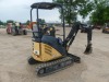 2014 John Deere 17D Mini Excavator, s/n 1FF017DXKEK222821: Canopy, Rubber Tracks, Blade, Turn Table Issue - Swings Freely, 1717 hrs - 15