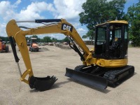 2004 Cat 305CR Mini Excavator, s/n DGT00596: Encl. Cab, Rubber Tracks, Right Track Drive Motor Bad, Has Coolant Leak, Meter Shows 3158 hrs