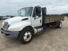 2012 International Durastar 4300 SBA Flatbed Truck, s/n 3HAMMAANXCL620461: S/A, Diesel Eng., Eaton Auto, 22' Bed, Wire Mesh Sides, 157K mi. - 2