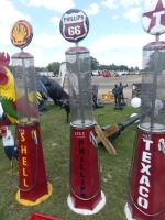 Metal Phillips Gas Pump Yard Art