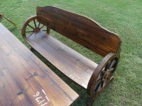 Wagon Wheel Bench