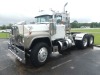 1989 Mack R688ST Truck Tractor, s/n 1M2N188Y7KW026263: T/A, Day Cab, Cummins 600hp Eng., Eaton 9-sp., Dual Exhaust, Alum./Stainless Headache Rack, Dual Stainless Air Cleaners, Half Fenders, Sunvisor, Extra Lights, Alum. Wheels, 11R24.5 Tires