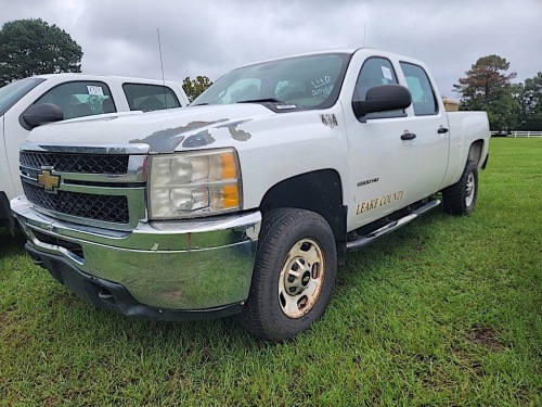 2011 Chevy 2500HD Pickup, s/n 1GC1CVCGXBF245681: Crew Cab, 6.0L Gas Eng., Auto, Tool Box, 348K mi.