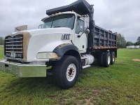 2007 Mack CT713 Tandem-axle Dump Truck, s/n 1M2AL02C37M006859 (Title Delay): Diesel, Maxitorque 10-sp., Camelback Susp., 16' Bed, Tarp, Odometer Shows 470K mi.