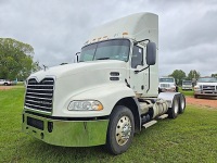 2014 Mack CXU613 Truck Tractor, s/n 1M1AW07YXEM039192: T/A, Day Cab, Mack MP8-445C Eng., Maxitorque T310 10-sp., 12K Front, 40K Rears, Headache Rack, Odometer Shows 844K mi.