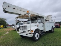 2001 International 4700 Bucket Truck, s/n 1HTSCABN61H367389: S/A, Int'l T444E Eng., , Int'l 6+ Trans., Versalift VN55I-03 Aerial Unit