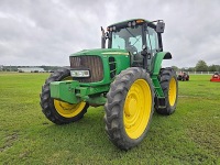 2011 John Deere 7330 MFWD Tractor, s/n RW7330H029282: Encl. Cab, Premium, High Crop, Drawbar, 3PH, PTO, 2 Hyd Remotes, Front Weights, 13246 hrs