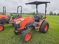 Kubota B3350HSD MFWD Tractor, s/n 51205: Rollbar Canopy, Hydrostatic, Lift Arms, PTO, Turf Tires, 3494 hrs