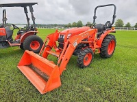 Kubota L3301D MFWD Tractor, s/n A1191: Hydrostatic, LA525 Loader w/ QC Bkt., Drawbar, 3PH, PTO, 230 hrs