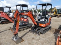 2019 Kubota KX018-4 Mini Excavator, s/n 45355: 4-post Canopy, Rubber Tracks, Blade, 1348 hrs