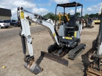 2018 Bobcat E20 Mini Excavator, s/n B3BL15552: Canopy, Rubber Tracks, Blade, 1063 hrs