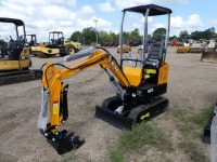 Unused 2024 MIVA VA13 Mini Excavator, s/n VA1324062132: Canopy, Rubber Tracks, 16" Bkt., Hyd. Plumbing, Blade, Manual Thumb