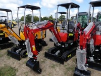 Unused 2024 MIVA VA13 Mini Excavator, s/n VA1324062322: Canopy, Rubber Tracks, 16" Bkt., Hyd. Plumbing, Blade, Manual Thumb