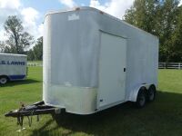 2015 Arising Enclosed Trailer, s/n 5YCBE1428FH020319 (No Title - Bill of Sale Only): T/A, Bumper-pull, Side Door, Rear Fold Down Door