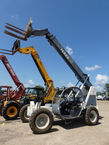 Terex TH842C Telescopic Forklift, s/n 045741: JD Diesel, 6000 lb. Cap., Bad Rear Wheel Bearing, Meter Shows 3030 hrs