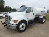 2008 Ford F650 Water Truck, s/n 3FRNF65A78V647588: S/A, Cummins Diesel Eng., Eaton 6-sp., 2000-gal Tank, Front/Side/Rear Discharge, Under CDL, 22K mi.