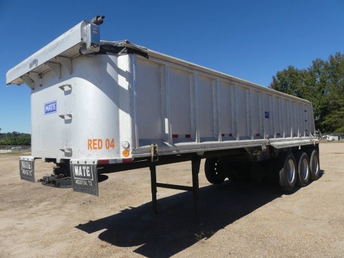 2011 Mate End Dump Trailer, s/n 1M9A3033XBH036633: Alum., 3-axle, 3rd Lift axle, Elec. Tarp, Alum. Wheels, 11R24.5 Tires