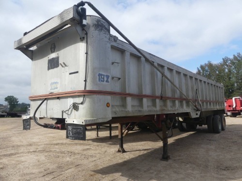 1994 RS 34' Dump Trailer, s/n 1R9D39209R0011002: Aluminum, T/A, Barn Door