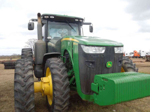 2012 John Deere 8360R MFWD Tractor, s/n 1RW8360RPBD053616: Cab, AutoPowr IVT, Left Hand Reverser, Front & Rear Duals, 4593 hrs, ID 43574