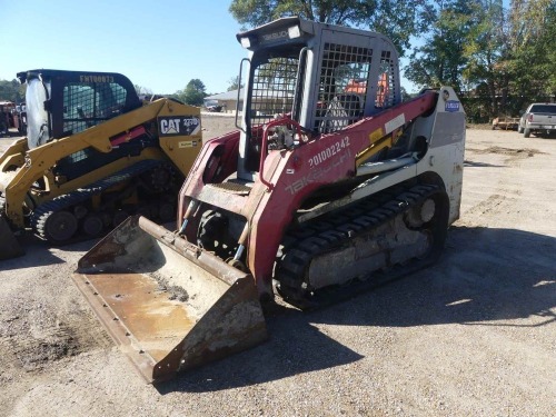 2015 Takeuchi TL10 Skid Steer, s/n 201002242: Canopy, Rubber Tracks, GP Bkt., Aux. Hydraulics