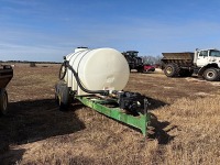 1000-gallon Nurse Tank on Bumper-pull Trailer: 5.5hp Eng., Hoses, Lights