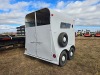 Horse Trailer (No Title - Bill of Sale Only): 2-horse, Straight Load, Umper-pull, Wood Floor, Grated Area - 5