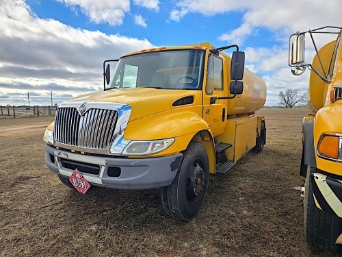 2007 International 4200 Fuel Truck, s/n 1HTMPAFR17H492271: S/A, VT365 Diesel, 6-sp., 3000-gal Tank, Dual Reels & Meter, 46K mi.