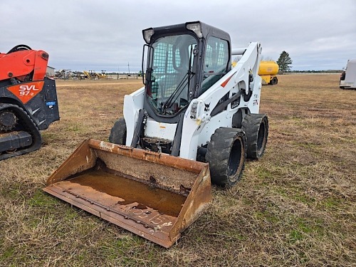 2017 Bobcat S740 Skid Steer, s/n B3BT12593: Encl. Cab, Hyd. QC Bkt., Rubber-tired, 947 hrs