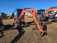 2019 Kubota KX040-4 Mini Excavator, s/n 32254: C/A, Heat, Thumb, Blade