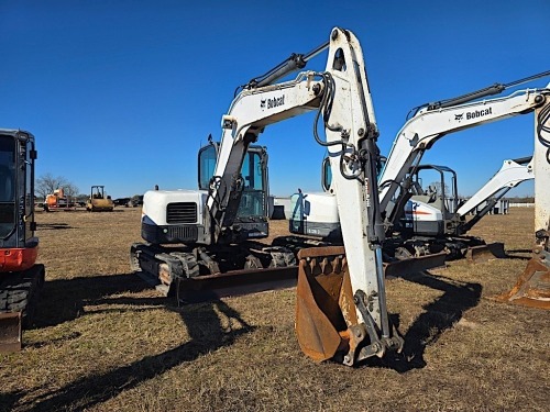 2017 Bobcat E85 Midi Excavator, s/n B34T13925: C/A, Swing Boom, Blade, Aux. Hydraulics, Bkt., Rubber Tracks, 3839 hrs