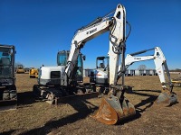 2016 Bobcat E85 Midi Excavator, s/n B34T13108: C/A, Swing Boom, Blade, Aux. Hydraulics, Bkt., Rubber Tracks, 4426 hrs