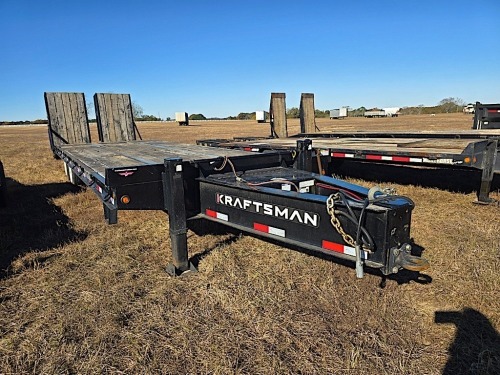 2022 Kraftsman HP-40 Paver Special Trailer, s/n 537HP3024NA002127: 30'x8.5', Wood Floor, Hyd. Folding Ramps, Pintle Hitch, Air Brakes, T/A,