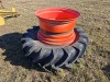 (2) Kubota Tractor Rims and (1) 16.9R28 Tractor Tire - 2