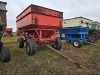 Killbros 375 Gravity Flow Wagon: on JD Running Gear, Left side Dump, Red - 2