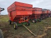 Gravity Flow Wagon: on JD Running Gear, Right Side Dump, Orange - 2