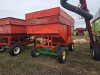 Gravity Flow Wagon: on JD Running Gear, Right Side Dump, Orange - 6