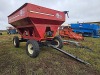 EZ Trail Grain Wagon: Roll Over Canopy, Left Side Dump, 8hp Auger Motor, Red w/ Black Running Gear - 2